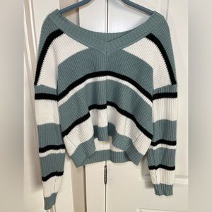 Slightly Cropped Striped Sweater